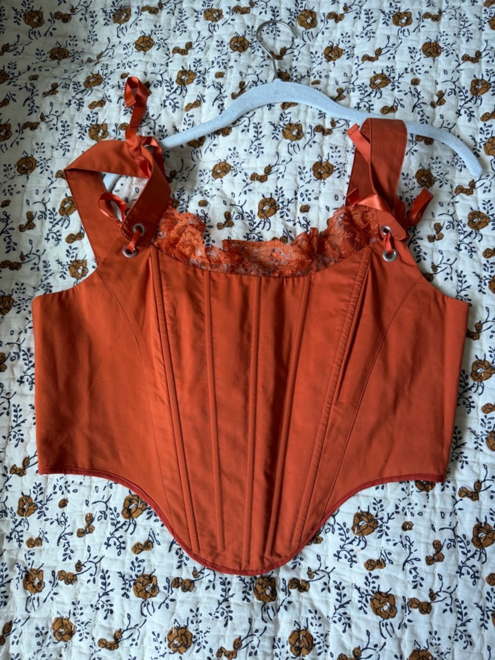Lively Ghosts Orange Corset